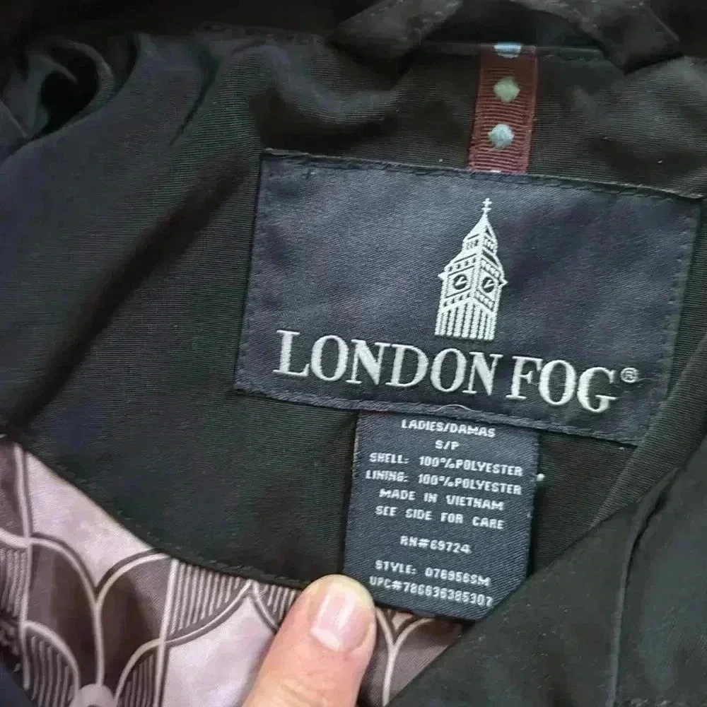 London fog raincoat trenchcoat S/P - Picture 2 of 6